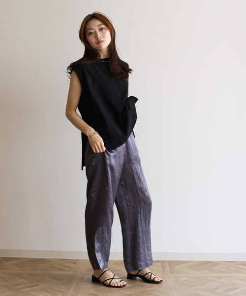 Lant Kalte(ラントカルテ)の「【Lant Kalte】カット×タイプライタードッキングノースリプルオーバー(Tシャツ/カットソー・レディース・ブラック/ホワイト・MEDIUM)」の15枚目の写真