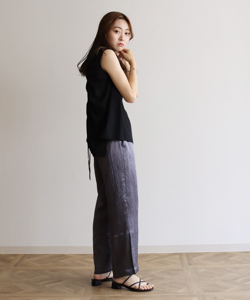 Lant Kalte(ラントカルテ)の「【Lant Kalte】カット×タイプライタードッキングノースリプルオーバー(Tシャツ/カットソー・レディース・ブラック/ホワイト・MEDIUM)」の16枚目の写真