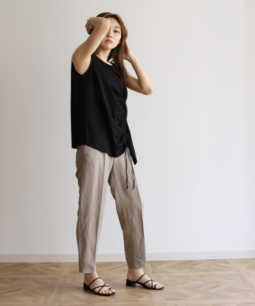 Lant Kalte(ラントカルテ)の「【Lant Kalte】カット×タイプライタードッキングノースリプルオーバー(Tシャツ/カットソー・レディース・ブラック/ホワイト・MEDIUM)」の21枚目の写真