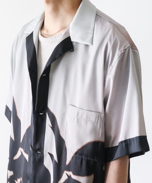 KAZUYUKI KUMAGAI ATTACHMENT(カズユキクマガイアタッチメント)の「PEサテンプリント S/S プリントシャツ(シャツ/ブラウス・メンズ・オレンジ/ブラウン・1/3/2)」の6枚目の写真