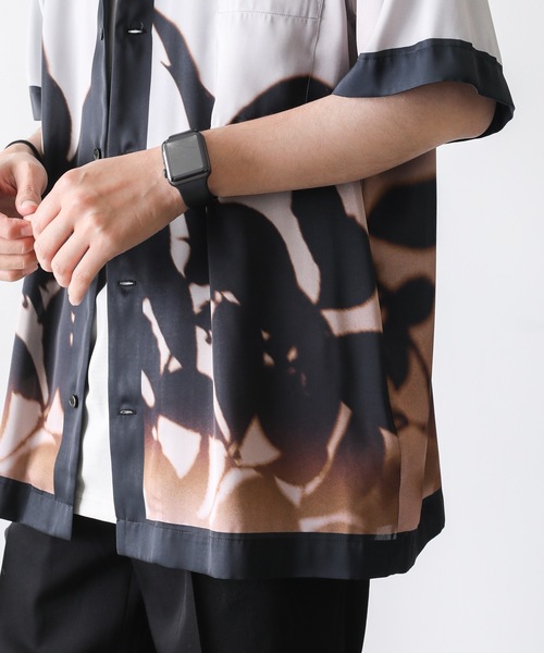 KAZUYUKI KUMAGAI ATTACHMENT(カズユキクマガイアタッチメント)の「PEサテンプリント S/S プリントシャツ(シャツ/ブラウス・メンズ・オレンジ/ブラウン・1/3/2)」の7枚目の写真