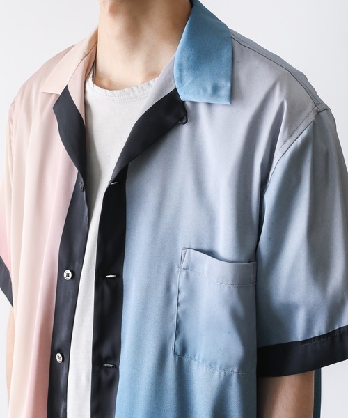 KAZUYUKI KUMAGAI ATTACHMENT(カズユキクマガイアタッチメント)の「PEサテンプリント S/S プリントシャツ(シャツ/ブラウス・メンズ・オレンジ/ブラウン・1/3/2)」の10枚目の写真