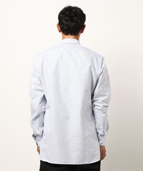 GOLDEN GOOSE（ゴールデングース）の「GOLDEN GOOSE B.D. shirts with dobby stripes oxford（シャツ/ブラウス・メンズ・ホワイト×ブルー・MEDIUM）」の3枚目の写真
