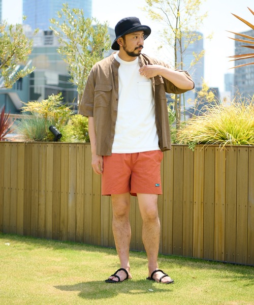 CIAOPANIC TYPY（チャオパニックティピー）の「【OSORO】レーヨン麻バンドカラーシャツ（シャツ/ブラウス・メンズ・チャコールグレー/ブラウン/イエロー/オレンジ/アイボリー/グリーン・SMALL/MEDIUM/LARGE/X-LARGE）」の16枚目の写真