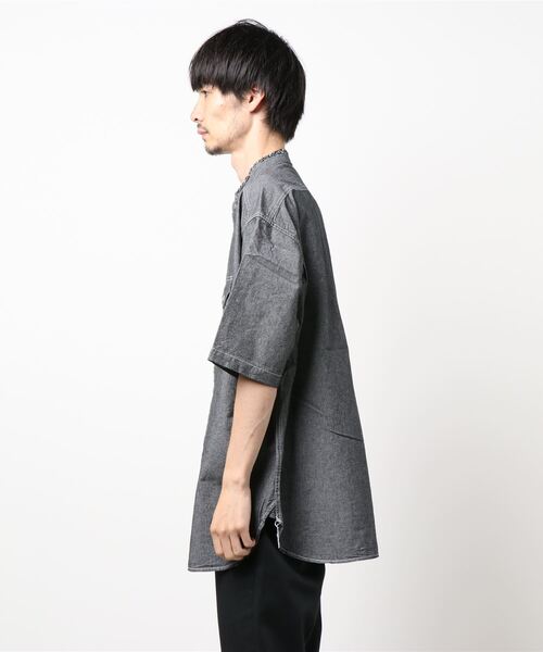 CIAOPANIC TYPY（チャオパニックティピー）の「ヴィンテージシャンブレーオーバーシャツ（シャツ/ブラウス・メンズ・ブラック/ブルー・MEDIUM/LARGE/X-LARGE）」の9枚目の写真