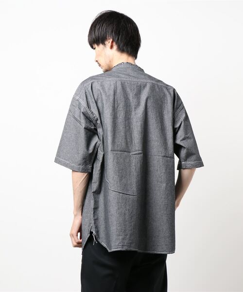 CIAOPANIC TYPY（チャオパニックティピー）の「ヴィンテージシャンブレーオーバーシャツ（シャツ/ブラウス・メンズ・ブラック/ブルー・MEDIUM/LARGE/X-LARGE）」の14枚目の写真