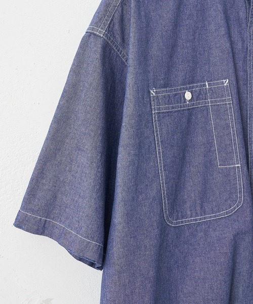 CIAOPANIC TYPY（チャオパニックティピー）の「ヴィンテージシャンブレーオーバーシャツ（シャツ/ブラウス・メンズ・ブラック/ブルー・MEDIUM/LARGE/X-LARGE）」の12枚目の写真