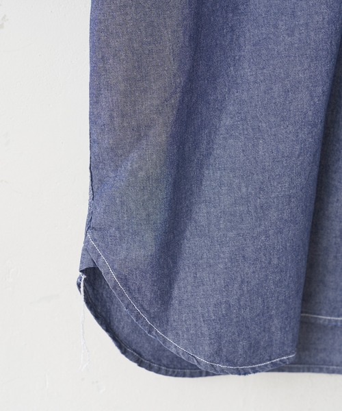 CIAOPANIC TYPY（チャオパニックティピー）の「ヴィンテージシャンブレーオーバーシャツ（シャツ/ブラウス・メンズ・ブラック/ブルー・MEDIUM/LARGE/X-LARGE）」の7枚目の写真