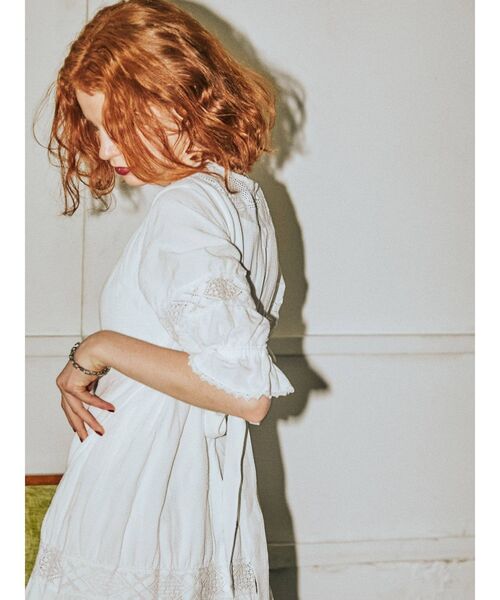 jouetie（ジュエティ）の「コットンクロシェティアードワンピース（ワンピース・レディース・ブラック/パープル/オフホワイト・MEDIUM）」の8枚目の写真