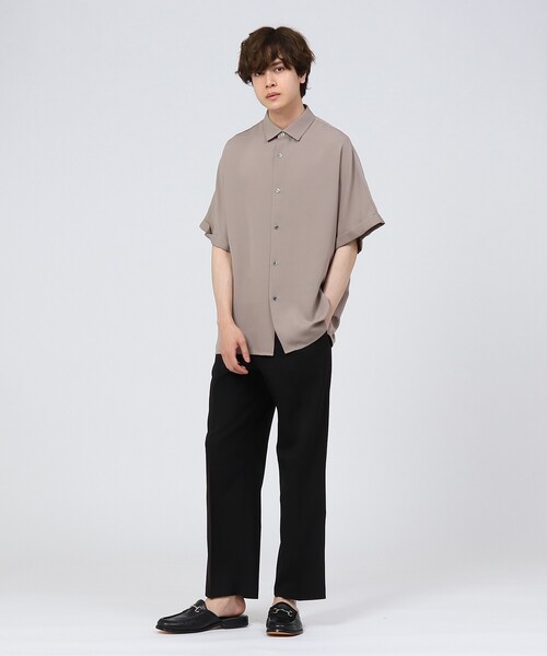 tk.TAKEO KIKUCHI（ティーケータケオキクチ）の「◆フレンチスリーブシャツ（シャツ/ブラウス・メンズ・チャコールグレー/ブラック/サンドベージュ・88）」の6枚目の写真