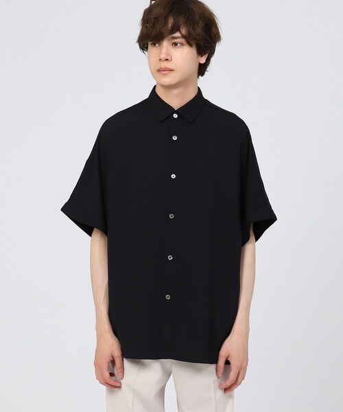 tk.TAKEO KIKUCHI（ティーケータケオキクチ）の「◆フレンチスリーブシャツ（シャツ/ブラウス・メンズ・チャコールグレー/ブラック/サンドベージュ・88）」の7枚目の写真