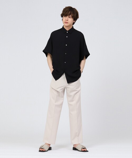 tk.TAKEO KIKUCHI（ティーケータケオキクチ）の「◆フレンチスリーブシャツ（シャツ/ブラウス・メンズ・チャコールグレー/ブラック/サンドベージュ・88）」の14枚目の写真