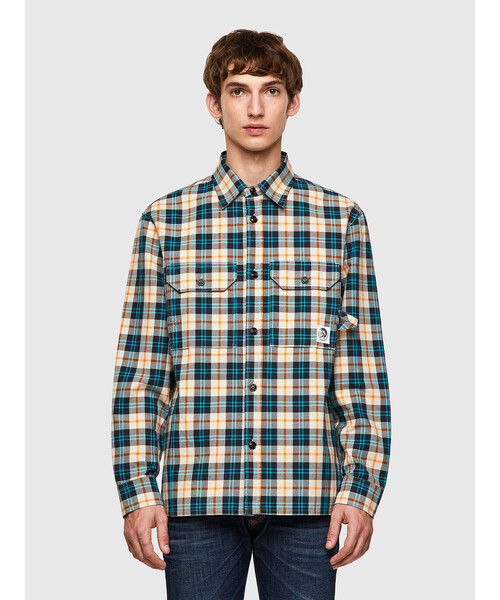 DIESEL（ディーゼル）の「メンズ シャツ ブラウス チェックシャツ（シャツ/ブラウス・メンズ・ベージュ/ブラウン/グリーン・SMALL/MEDIUM/X-LARGE/XX-LARGE/X-SMALL/LARGE）」の2枚目の写真