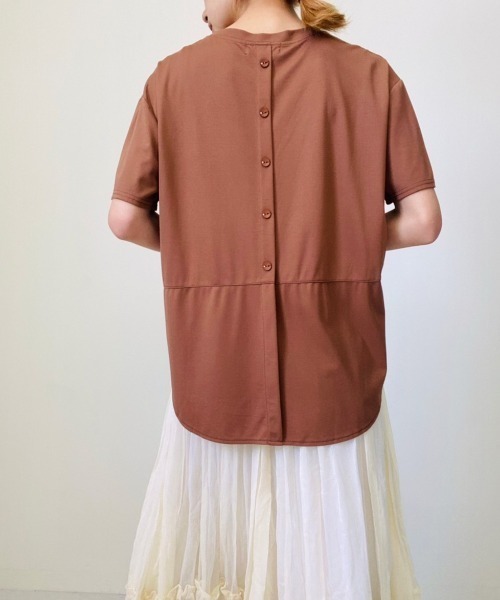 DOLLUPOOPS(ドールアップウップス)の「ポケット付きT(Tシャツ/カットソー・レディース・ピンク/レッド/オレンジ/マスタード/ブラウン・38)」の8枚目の写真