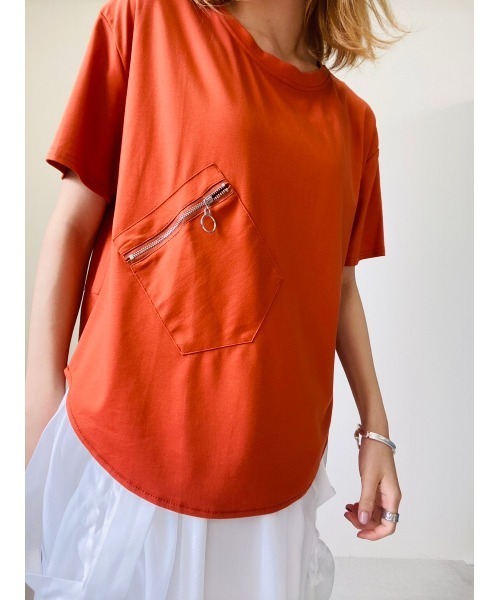DOLLUPOOPS(ドールアップウップス)の「ポケット付きT(Tシャツ/カットソー・レディース・ピンク/レッド/オレンジ/マスタード/ブラウン・38)」の18枚目の写真