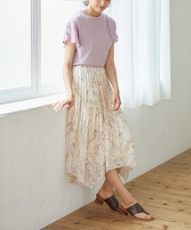 Rewde | ラインフラワープリーツアシメスカート（1R10-06215）(スカート)