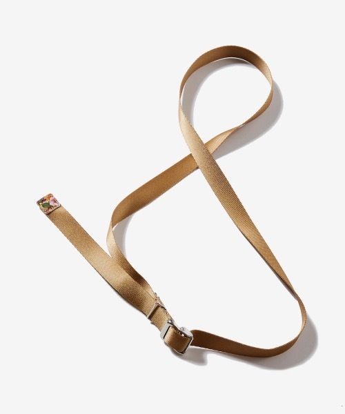 rehacer(レアセル)の「rehacer : Flower Color Tape Belt -Narrow Made in Japan / フラワーカラーテープベルト-ナローシルエット- メイドインジャパン(ベルト・メンズ・ブラック/ベージュ/ネイビー/カーキ/グレー系その他/レッド・FREE)」の1枚目の写真