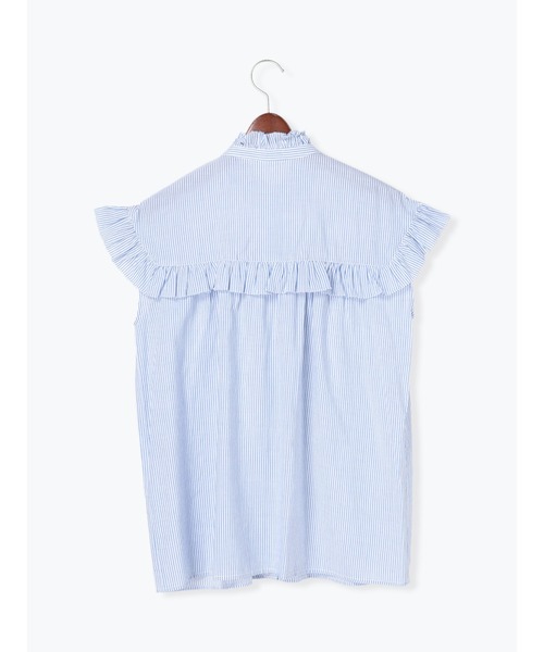 Te chichi（テチチ）の「スタンドフリル切替ブラウス（シャツ/ブラウス・レディース・ブルー/ブラック/オフホワイト・ﾌﾘ-）」の14枚目の写真