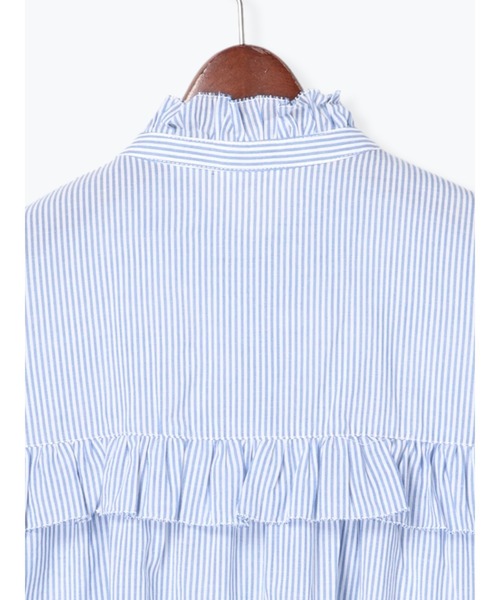 Te chichi（テチチ）の「スタンドフリル切替ブラウス（シャツ/ブラウス・レディース・ブルー/ブラック/オフホワイト・ﾌﾘ-）」の18枚目の写真