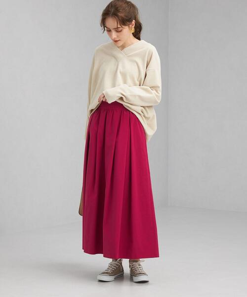 green label relaxing（グリーンレーベルリラクシング）の「HG モール Vネック プルオーバー ニット -ウォッシャブル-（ニット/セーター・レディース・ブラック/ベージュ/パープル・FREE）」の15枚目の写真