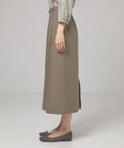 closet story（クローゼットストーリー）の「＜closet story（クローゼットストーリー）＞ デニムライク ウエストベルト ロングスカート -ウォッシャブル-（スカート・レディース・ネイビー/オリーブ・FREE）」の5枚目の写真