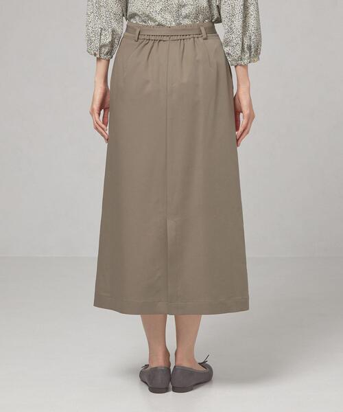 closet story（クローゼットストーリー）の「＜closet story（クローゼットストーリー）＞ デニムライク ウエストベルト ロングスカート -ウォッシャブル-（スカート・レディース・ネイビー/オリーブ・FREE）」の3枚目の写真