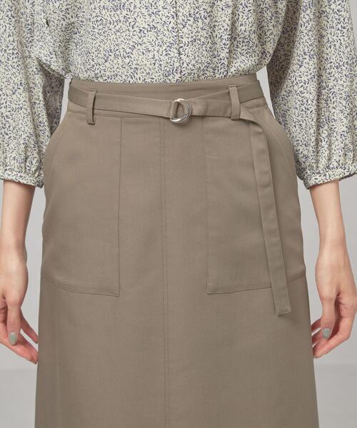 closet story（クローゼットストーリー）の「＜closet story（クローゼットストーリー）＞ デニムライク ウエストベルト ロングスカート -ウォッシャブル-（スカート・レディース・ネイビー/オリーブ・FREE）」の10枚目の写真