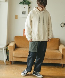 オーガニックコットン吊り編み裏毛プルパーカー