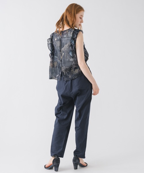 DOLLUPOOPS（ドールアップウップス）の「DOLL UP OOPS サファリプリントフリルスリーブロンパース（つなぎ/オールインワン・レディース・ブラック/ホワイト・FREE）」の3枚目の写真