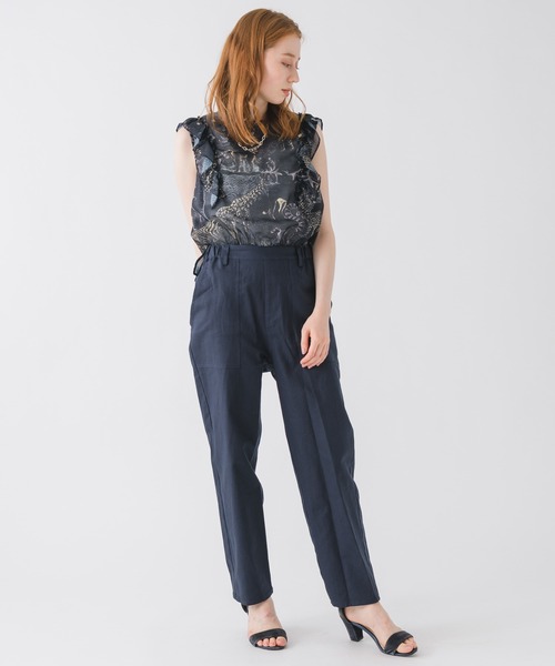 DOLLUPOOPS（ドールアップウップス）の「DOLL UP OOPS サファリプリントフリルスリーブロンパース（つなぎ/オールインワン・レディース・ブラック/ホワイト・FREE）」の11枚目の写真