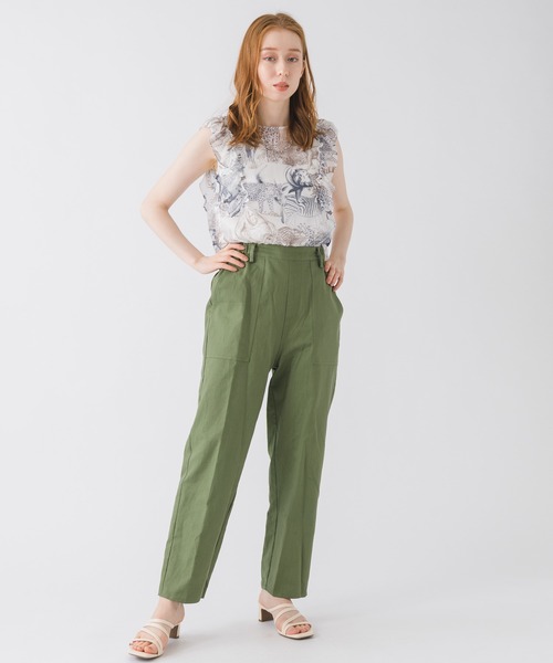 DOLLUPOOPS（ドールアップウップス）の「DOLL UP OOPS サファリプリントフリルスリーブロンパース（つなぎ/オールインワン・レディース・ブラック/ホワイト・FREE）」の5枚目の写真