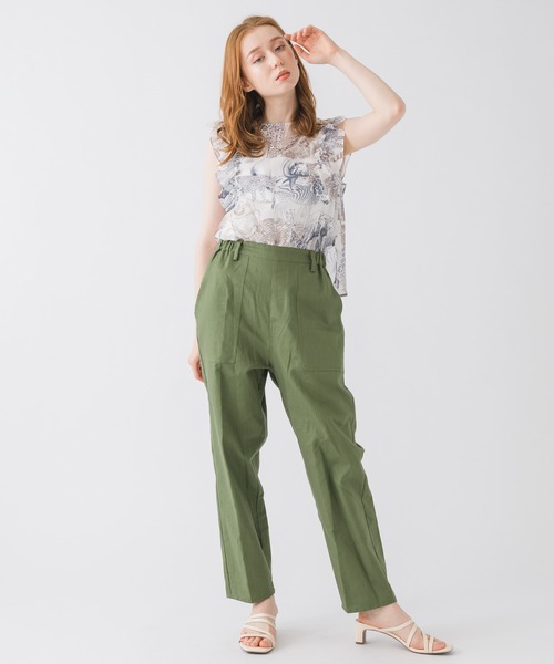 DOLLUPOOPS（ドールアップウップス）の「DOLL UP OOPS サファリプリントフリルスリーブロンパース（つなぎ/オールインワン・レディース・ブラック/ホワイト・FREE）」の20枚目の写真