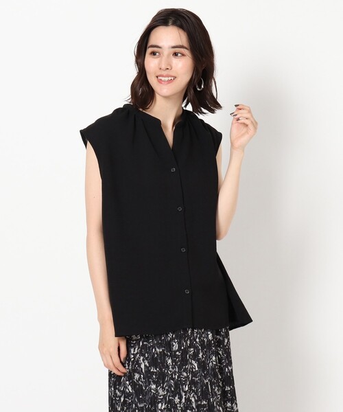 THE SHOP TK (ザ ショップ ティーケー )の「◆【イージーケア】麻調ノースリーブブラウス(シャツ/ブラウス・レディース・ブラック/オフホワイト/カーキ/イエロー/グリーン・12/13)」の16枚目の写真