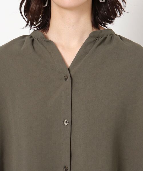 THE SHOP TK (ザ ショップ ティーケー )の「◆【イージーケア】麻調ノースリーブブラウス(シャツ/ブラウス・レディース・ブラック/オフホワイト/カーキ/イエロー/グリーン・12/13)」の9枚目の写真