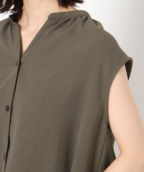 THE SHOP TK (ザ ショップ ティーケー )の「◆【イージーケア】麻調ノースリーブブラウス(シャツ/ブラウス・レディース・ブラック/オフホワイト/カーキ/イエロー/グリーン・12/13)」の17枚目の写真