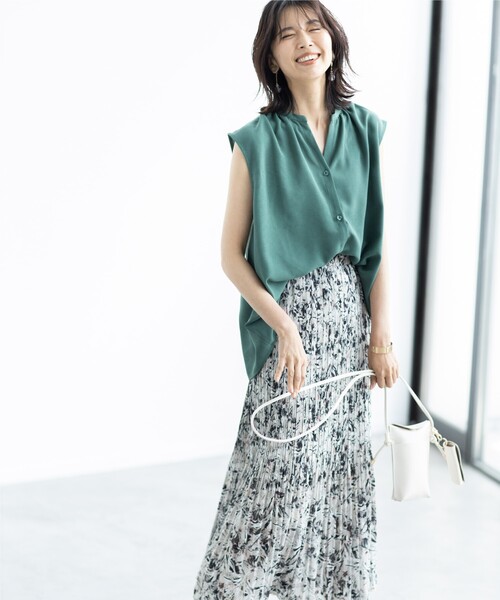 THE SHOP TK (ザ ショップ ティーケー )の「◆【イージーケア】麻調ノースリーブブラウス(シャツ/ブラウス・レディース・ブラック/オフホワイト/カーキ/イエロー/グリーン・12/13)」の18枚目の写真