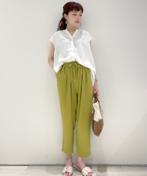 THE SHOP TK (ザ ショップ ティーケー )の「◆【イージーケア】麻調ノースリーブブラウス(シャツ/ブラウス・レディース・ブラック/オフホワイト/カーキ/イエロー/グリーン・12/13)」の20枚目の写真