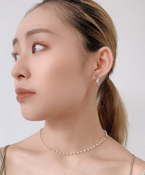 VANNIE U（ヴァニーユー）の「【nina】プレートパールネックレス（ネックレス・レディース・シルバー・FREE）」の3枚目の写真