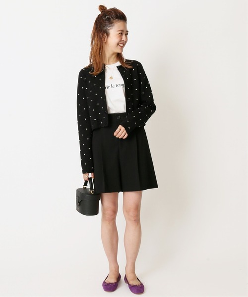 U by SPICK&SPAN（ユーバイスピックアンドスパン）の「ハイウエスト ストレッチショートパンツ◆（その他パンツ・レディース・ブラック/ブラウン・36/38）」の22枚目の写真