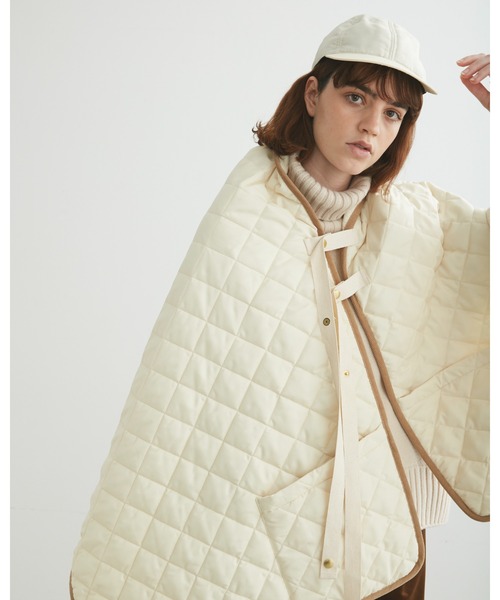 Traditional Weatherwear（トラディショナルウェザーウェア）の「BASIC PADDED CAP（キャップ・レディース・ネイビー/アイボリー/ブラック×ブラック・F）」の9枚目の写真