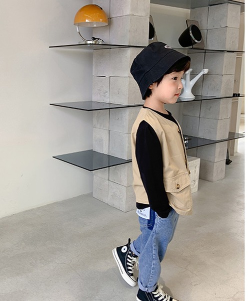 aimoha（アイモハ）の「【aimoha-KIDS-】【新作】子供服 ワーク ベスト（ベスト・キッズ・ベージュ・90/100/110/120/130/140）」の22枚目の写真