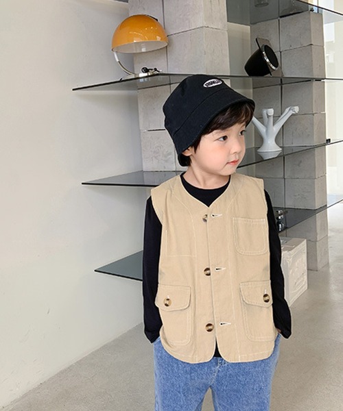 aimoha（アイモハ）の「【aimoha-KIDS-】【新作】子供服 ワーク ベスト（ベスト・キッズ・ベージュ・90/100/110/120/130/140）」の20枚目の写真