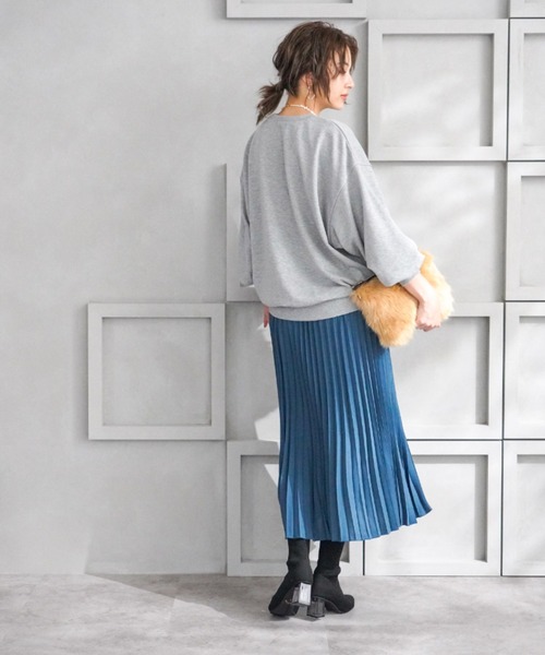 VIVIAN（ヴィヴィアン）の「クリアヒールニットショートブーツ（ブーツ・レディース・ベージュ/ブラック・S/M/L）」の4枚目の写真