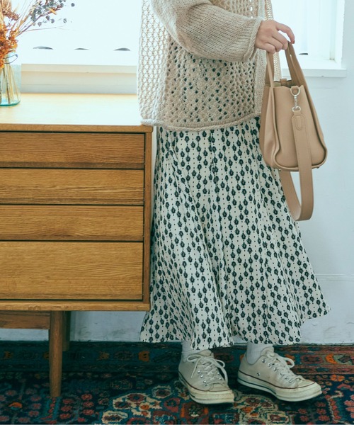 ANGIE（アンジー）の「マーメイドフレアスカート(幾何学柄）（スカート・レディース・ネイビー/アイボリー・FREE）」の14枚目の写真