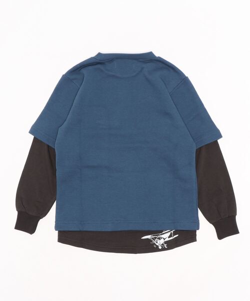 KRIFF MAYER Kid's Collection（クリフメイヤーキッズコレクション）の「フェイクレイヤードストレッチクルー（スウェット・キッズ・グレー/ネイビー/ワインレッド・170/120/140/130/150/160）」の4枚目の写真