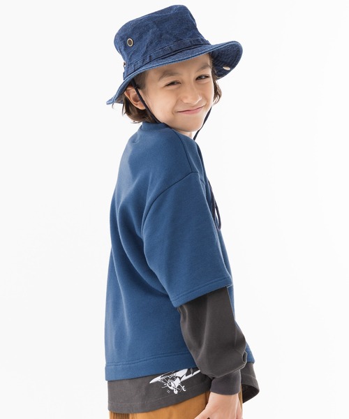 KRIFF MAYER Kid's Collection（クリフメイヤーキッズコレクション）の「フェイクレイヤードストレッチクルー（スウェット・キッズ・グレー/ネイビー/ワインレッド・170/120/140/130/150/160）」の17枚目の写真