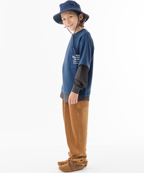 KRIFF MAYER Kid's Collection（クリフメイヤーキッズコレクション）の「フェイクレイヤードストレッチクルー（スウェット・キッズ・グレー/ネイビー/ワインレッド・170/120/140/130/150/160）」の15枚目の写真