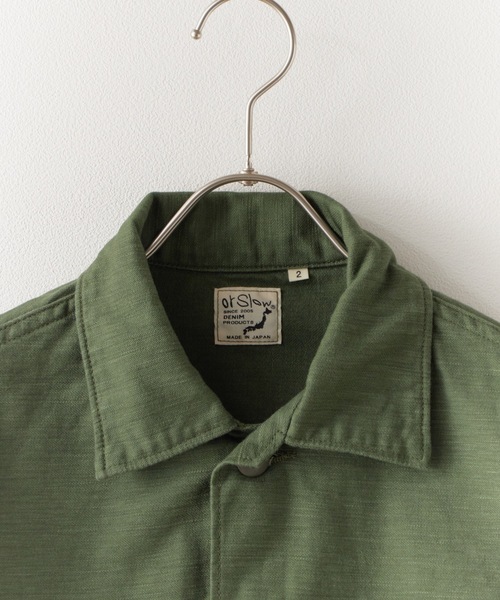 orSlow（オアスロウ）の「orSlow/オアスロウ US ARMY FATIGUE SHIRT アーミーシャツ ミリタリー 2026年春夏（シャツ/ブラウス・メンズ・グリーン・2/3/4）」の6枚目の写真