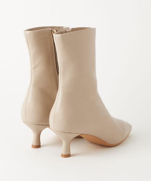 green label relaxing（グリーンレーベルリラクシング）の「ナロウスクエア ショートブーツ(5.5cmヒール) -撥水-（ブーツ・レディース・ブラック/ブラウン/グレー/ベージュ・S/L/XS/M/XL）」の8枚目の写真