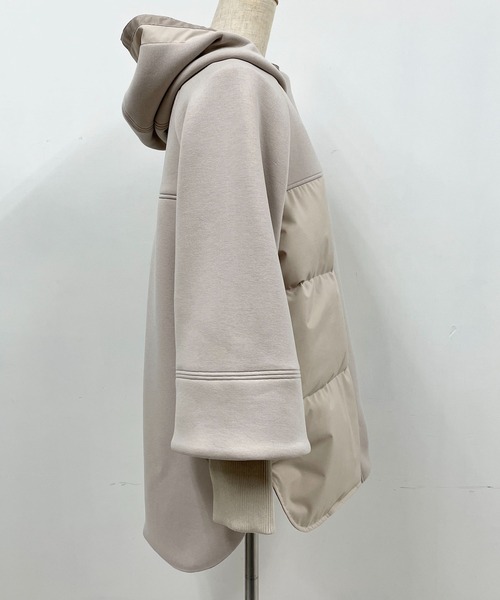 LUGIVA（ルギヴァ）の「ダンボールニット+タフタ ミドル丈ダウンジャケット（ダウンジャケット/コート・レディース・ブラック/グレー/モカ・M）」の12枚目の写真